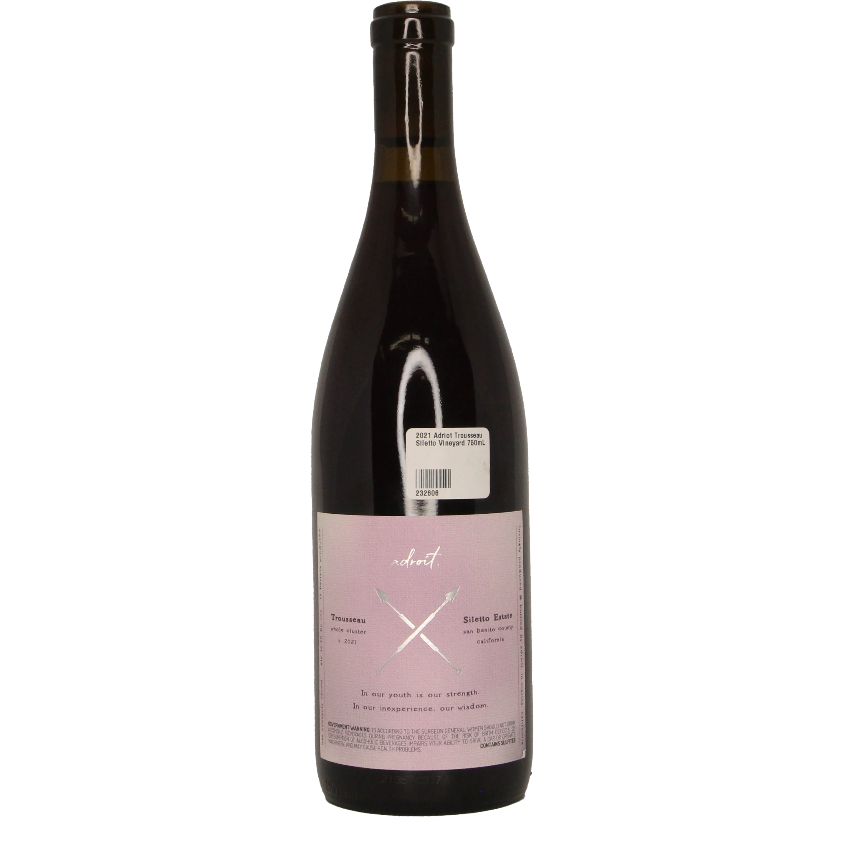 2021 Adriot Trousseau Siletto Vineyard 750mL - Image 2